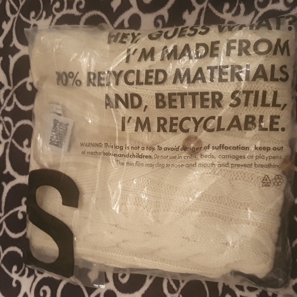 NEW Reclaimed Vintage inspired cable knit cardigan in cream Size 2 - Picture 4 of 5